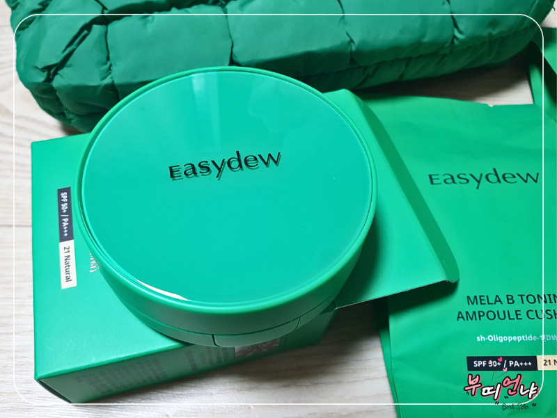 대웅제약 이지듀 기미 앰플 쿠션팩트 Easydew 기미쿠션 리필+파우치 후기