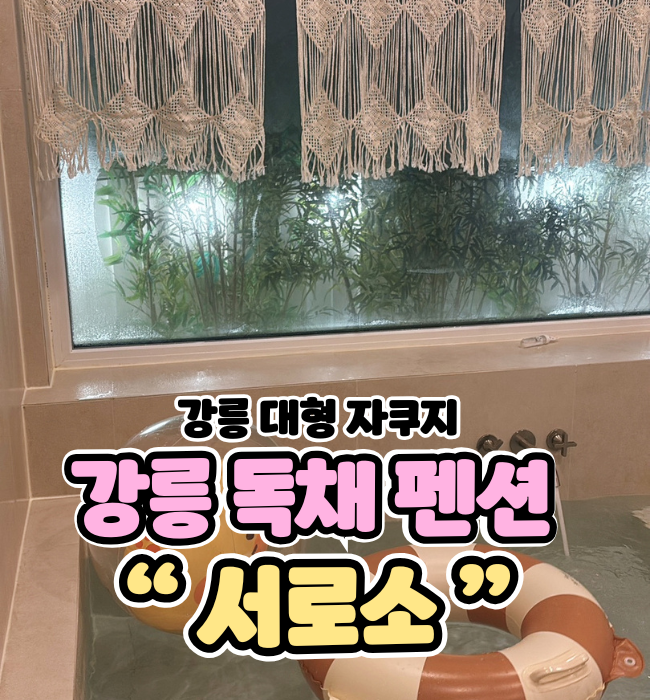  [강릉 강문해변 펜션] 자쿠지 독채펜션 '초당 서로소'