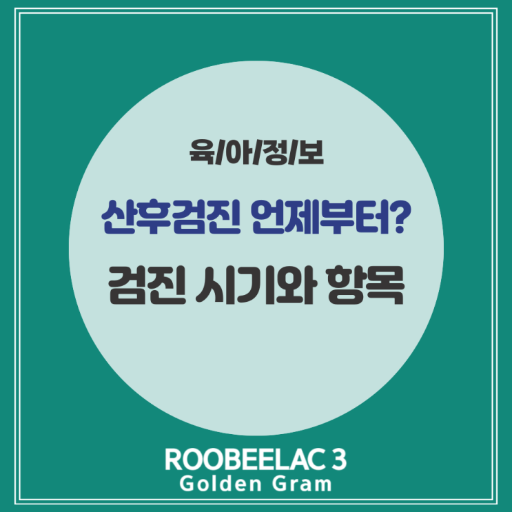  산후검진 언제, 적절한 검진 시기와 검사 항목 by. 덴마크 슈퍼 프리미엄 분유 루비락 3