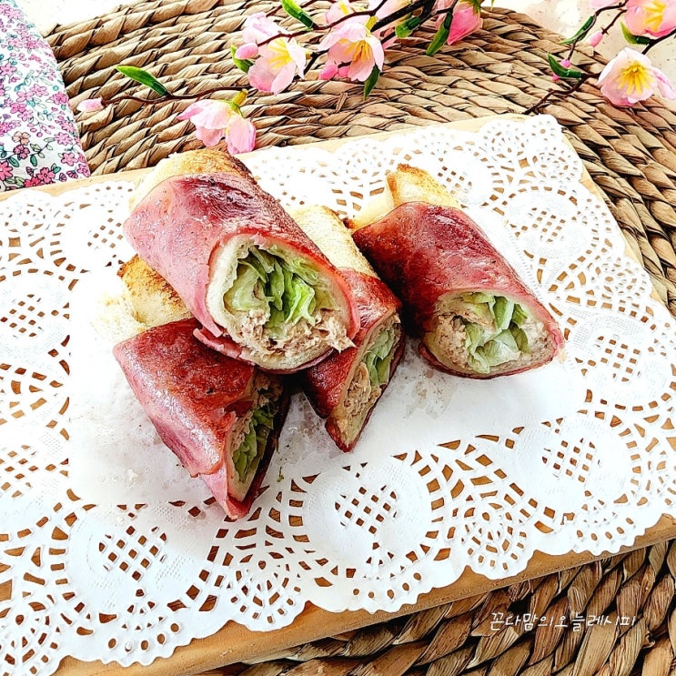  베이컨 롤식빵 만들기 참치마요 식빵롤 레시피