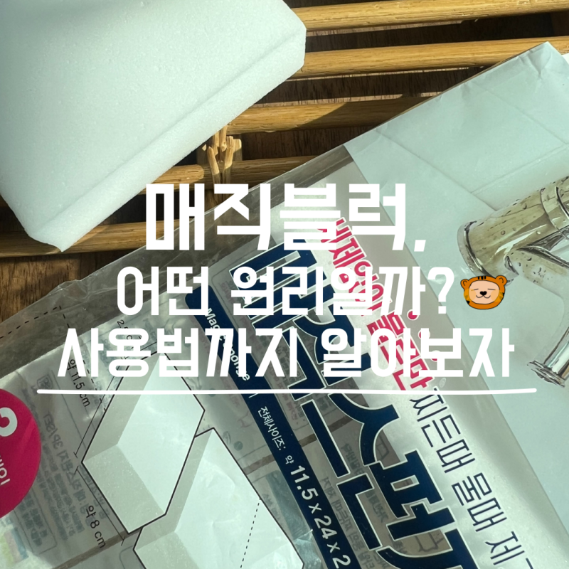 매직블럭 성분 사용법 주의해야할 점까지