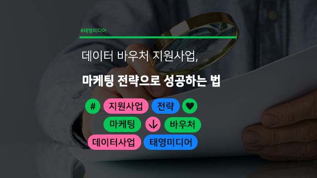  데이터 바우처 지원사업, 마케팅 전략으로 성공하는 법