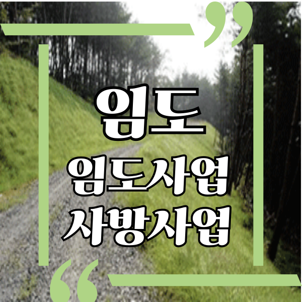  임도란? 숲길, 산림 내에 시설하는 도로, 임도사업과 사방사업