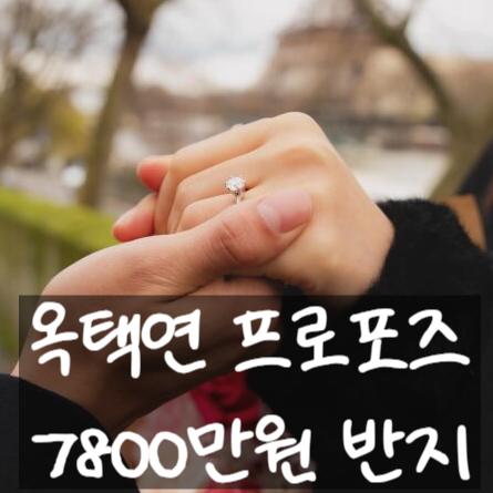  옥택연 프로포즈 7800만원 티파니 반지 정보; 결혼은 안해!