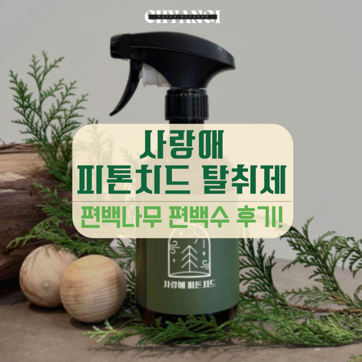  반려동물 어린아이 가정용/차량용 사랑애 피톤치드 탈취제 편백나무향 힐링되네