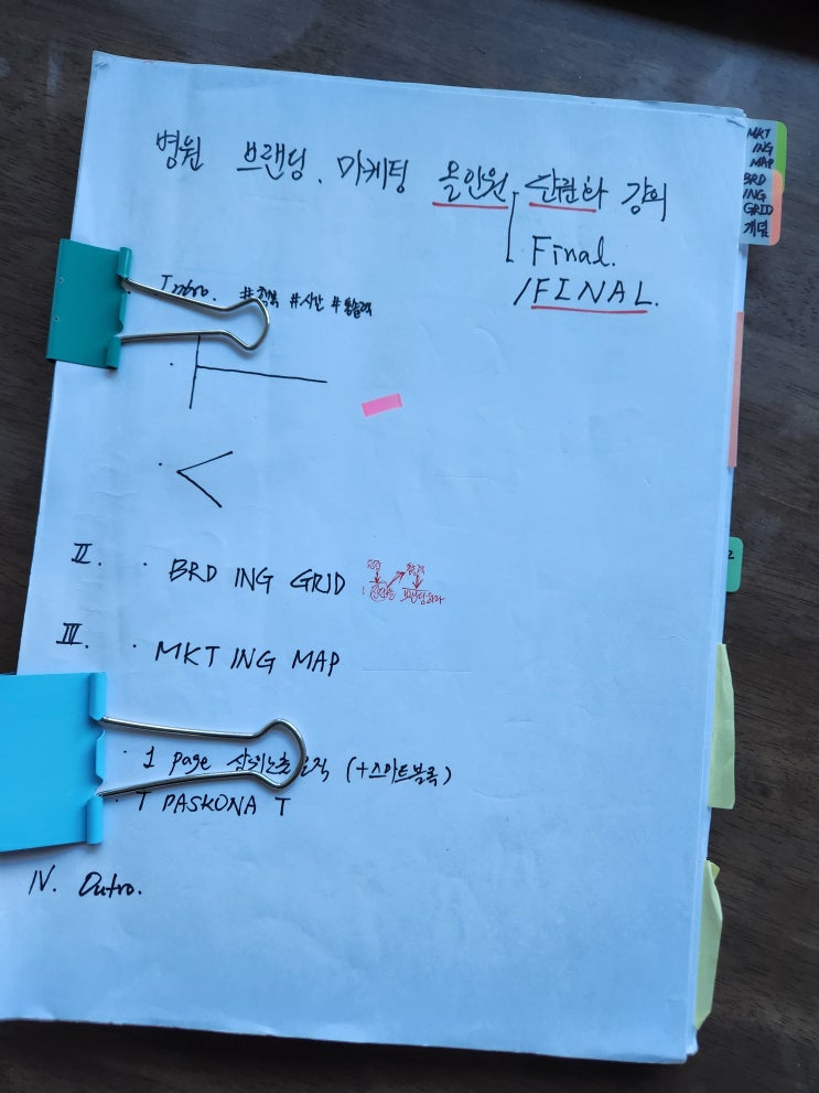  병원마케팅 이후, 새로운 교육 커리큘럼 준비중