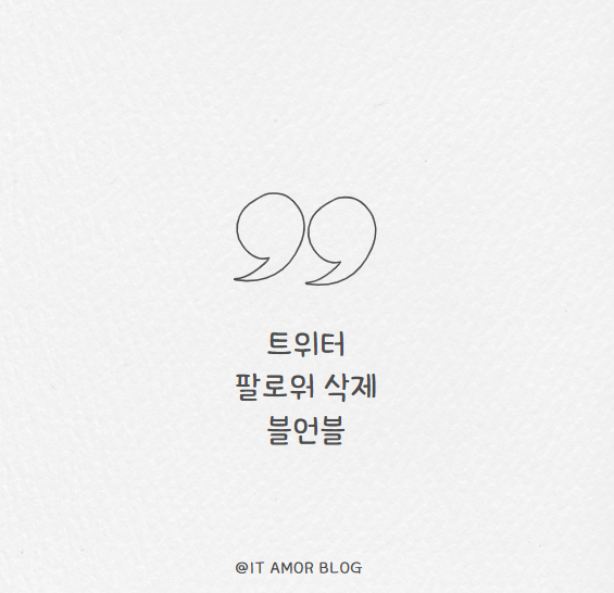 트위터 팔로워 삭제 X 블언블 하는 방법, 확실하게 정리!