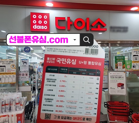  다이소 유심 가격 셀프 개통 요령