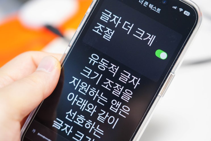  아이폰 글자크기 "불편 하다면" 설정 내 변경 조절 해결