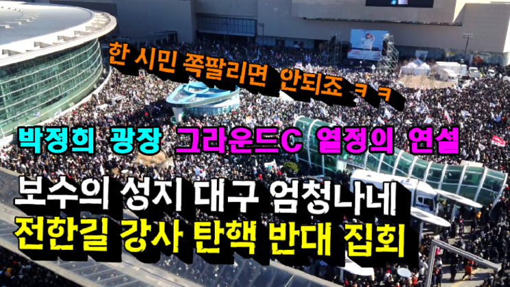 보수의 성지 대구 박정희 광장 탄핵 반대 집회 현장 이야기... 