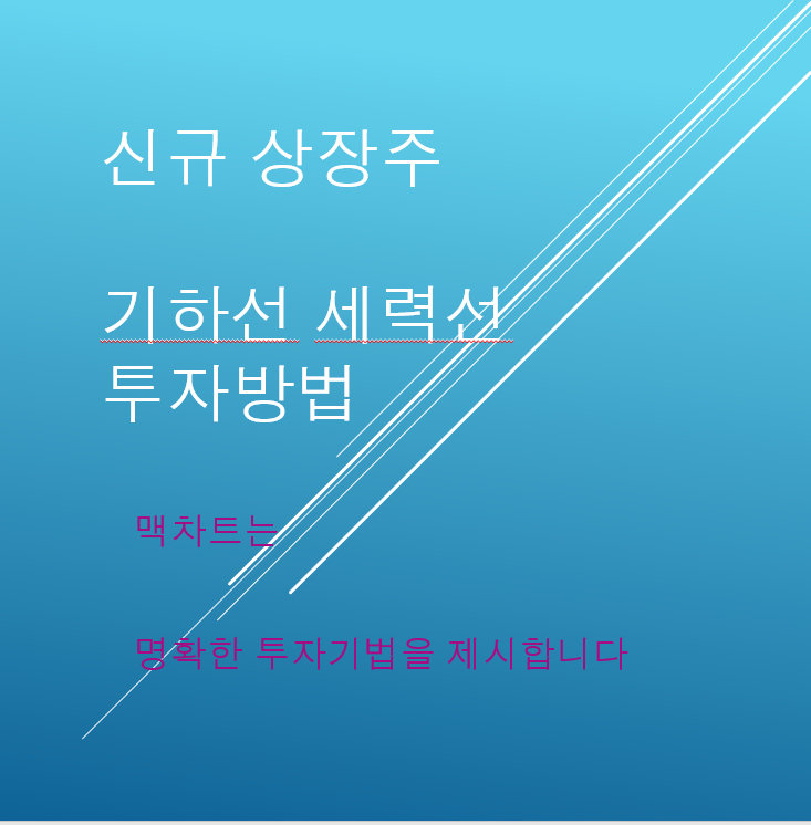  신규상장주 스윙기법, 첫 기하선 돌파 혹은 기하선 근접,세력선 매매방법