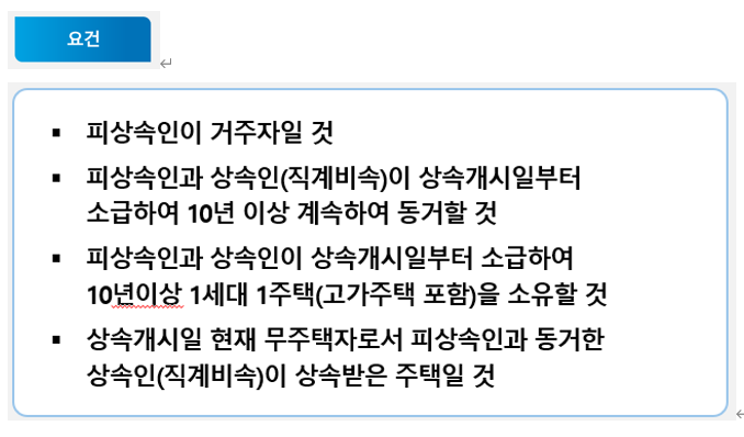  [상속세]  동거주택 상속공제와 2025년 개정안