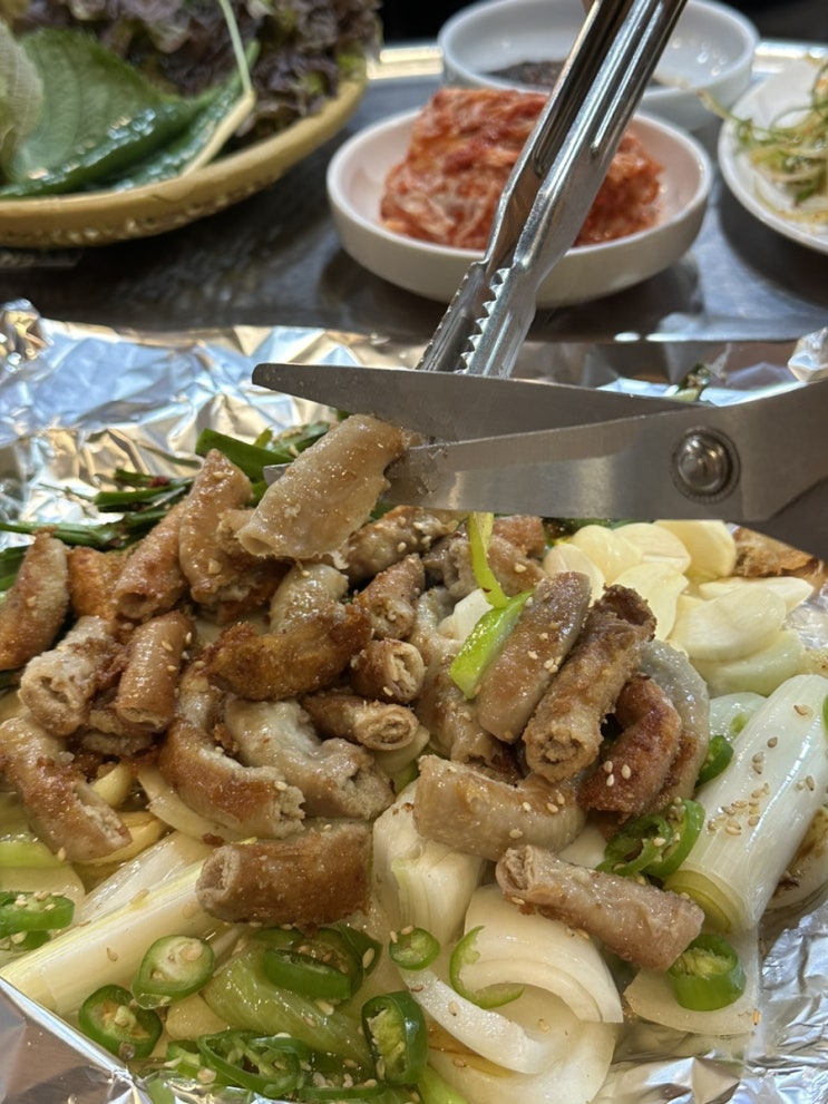  [안산/상록수역] 불타는연탄구이_상록수역 고기집에서 곱 꽉 찬 소곱창과 뜨끈한 김치말이국수 먹기