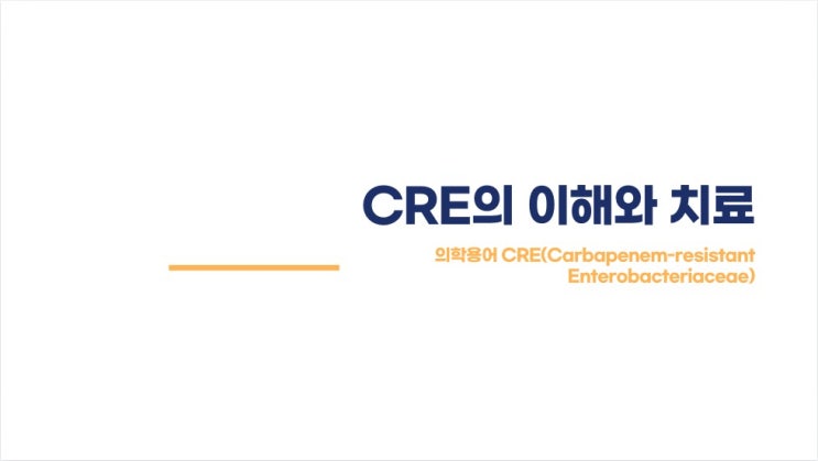  의학용어 CRE은 무엇이며 치료 방법에 대해서 알아봐요~