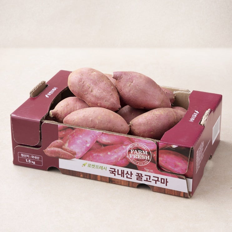  국내산 꿀고구마, 1.5kg, 1박스