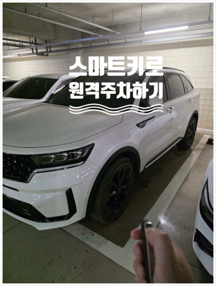  쏘렌토 스마트키 원격 주차(좁은 주차장에서 문콕 방지, RSPA)