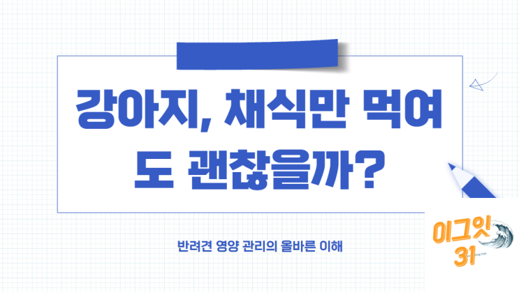  강아지 채식만 먹여도 괜찮을까?