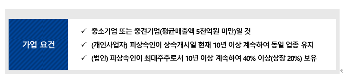  [가업상속공제] 중소기업요건과 2025년 개정안