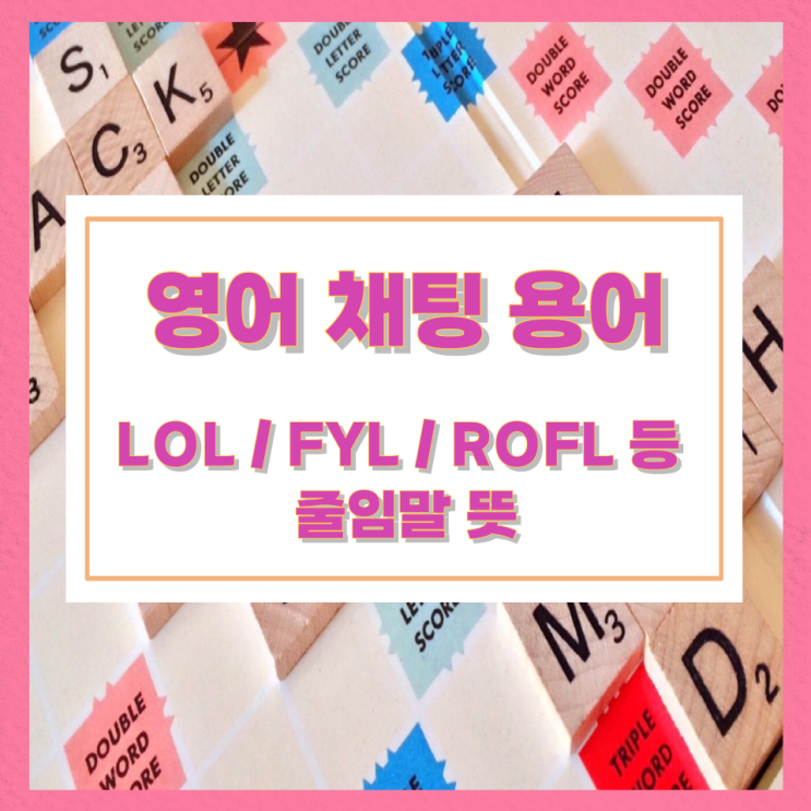 영어 채팅 용어 LOL / FYL / ROFL 등 줄임말 뜻 영어 채팅 용어 LOL / FYL / ROFL 등 줄임말 뜻