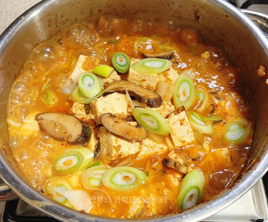 청국장 끓이기 표고 두부청국장 레시피 청국장찌개 된장찌개 버섯