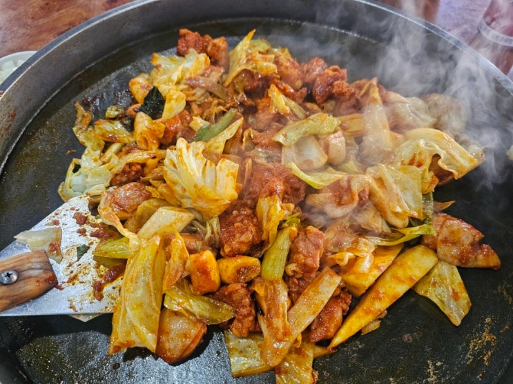  강원대맛집 춘천왕닭갈비 숯불철판