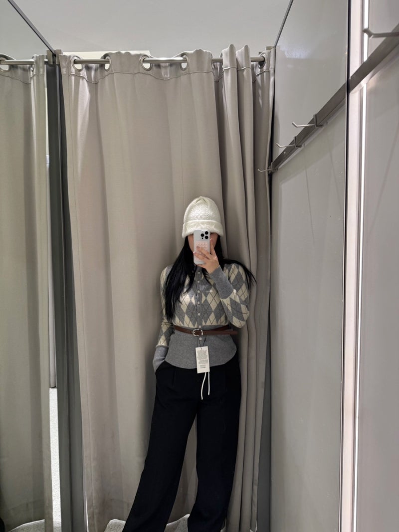 자라 ZARA 신상 추천템(다이아몬드 니트 벨트 재킷, 더블 웨이스트 와이드 팬츠)