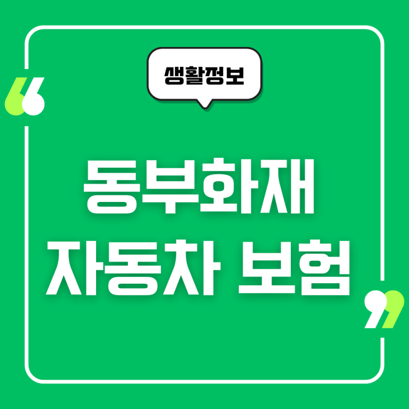 동부화재 자동차 보험 전화번호, 상담원 연결, 영업시간