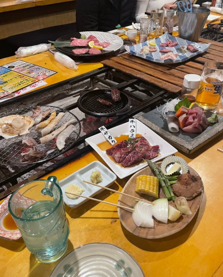  삿포로 스스키노 로바다야끼 현지인 맛집 나나후쿠진 七福神商店 狸小路本店
