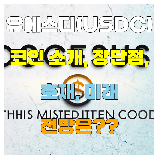  유에스디(USDC) 코인 소개 장단점 호재 미래 전망은