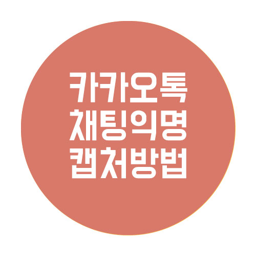  카카오톡 채팅 익명 캡처 방법알아보자!