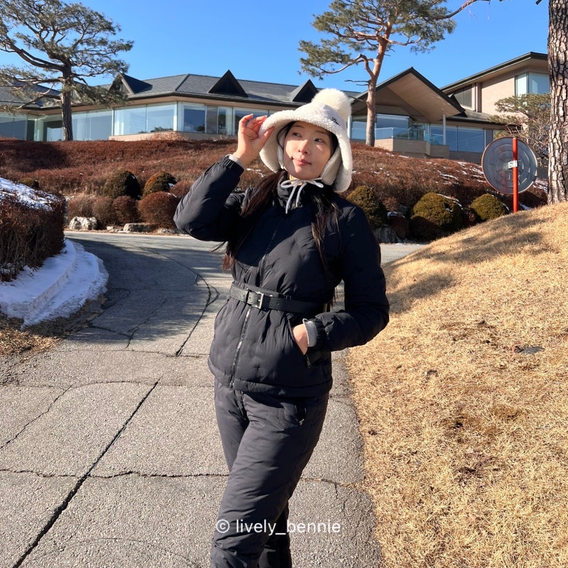 30대 40대 여성골프웨어 브랜드 벤제프 패딩 세트 2월 3월 여자 골프복장