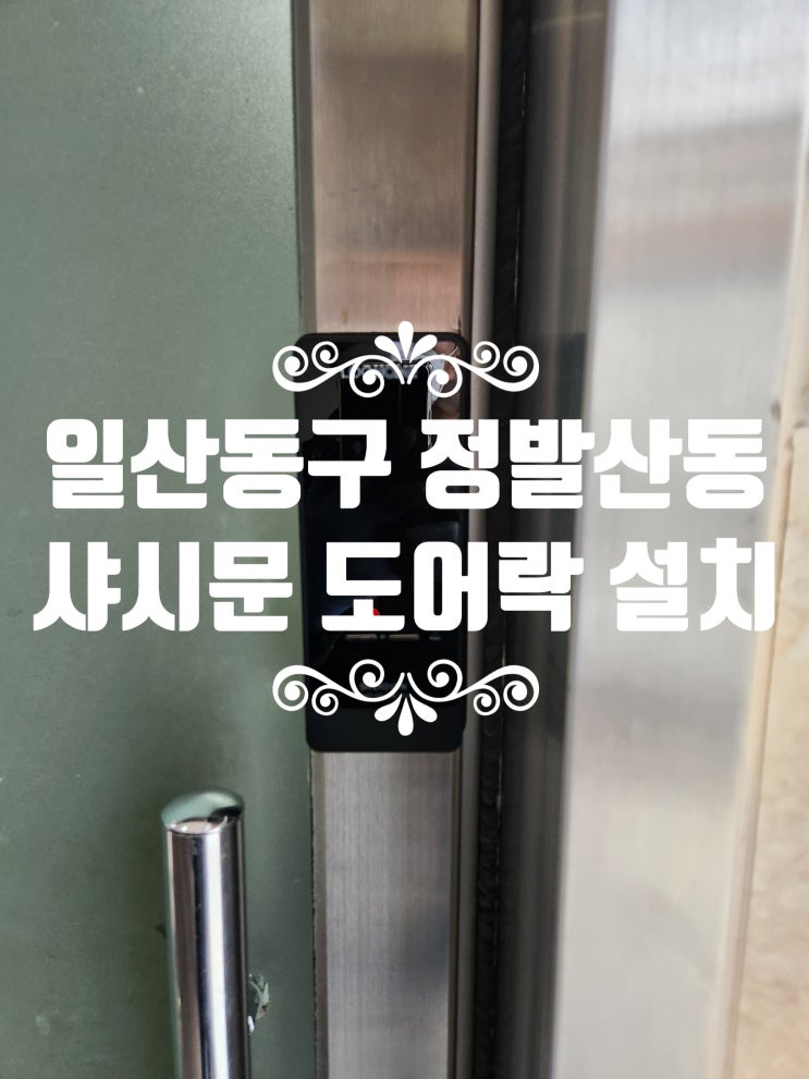  정발산동열쇠 세이프도어 도어락 샤시문 번호키 설치 일산동구 삼일빌딩