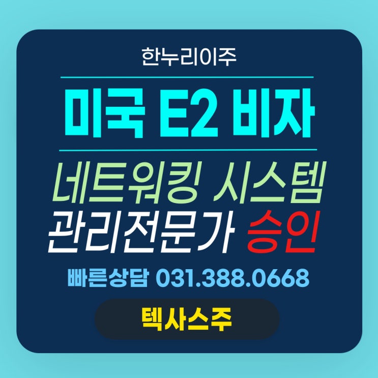  네트워킹 시스템  관리 전문가의 E2비자  Approved