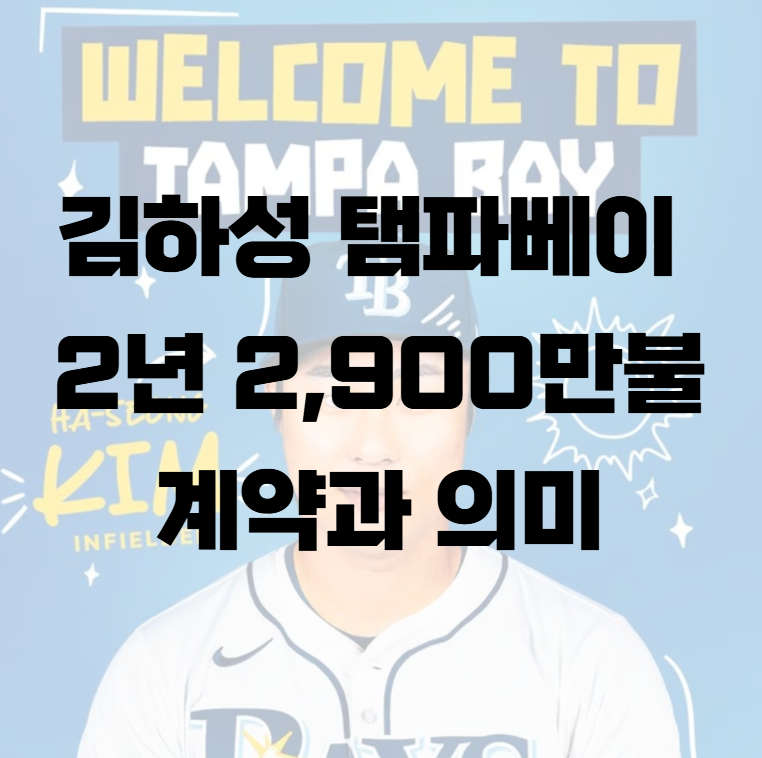 김하성, 탬파베이 이적, 2년 2,900만 불 계약. 이유와 기대효과