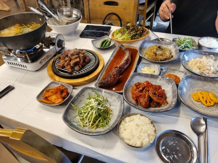  포천맛집 온누리석갈비 구워주는 돼지갈비