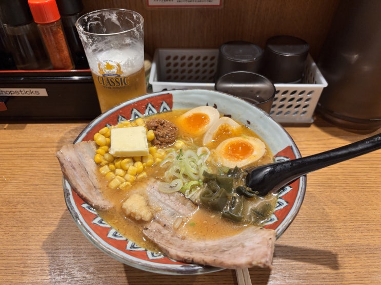  삿포로 라멘 맛집 추천! 웨이팅 적은 테시카가라멘 요코쵸점 2번 간 후기