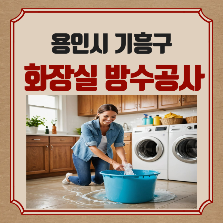  용인시 세탁실 누수탐지 수지구 상현동 타일 줄눈 바닥 방수공사가 필요하다