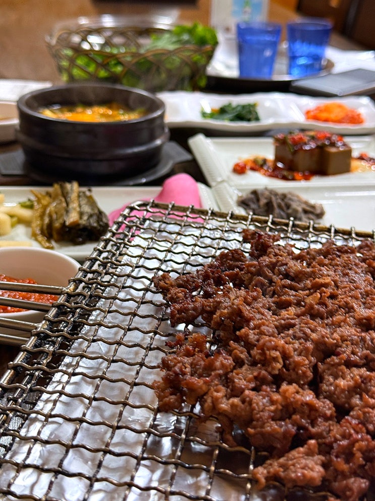  울산 맛집 매콤한 냉면과 육즙폭발 진미불고기
