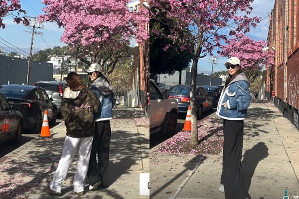  김희선, 미국 생활 중 포착! 딸 유학 지원하며 여전한 패션 감각 뽐내