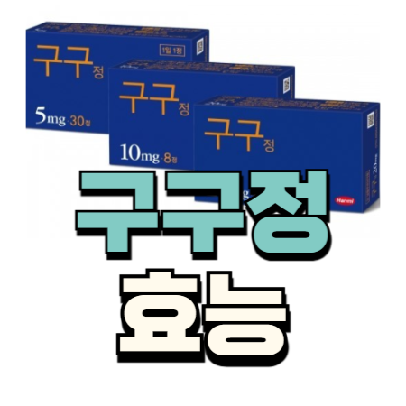 구구정 복용법 효능 효과 부작용 가격 5mg 10mg