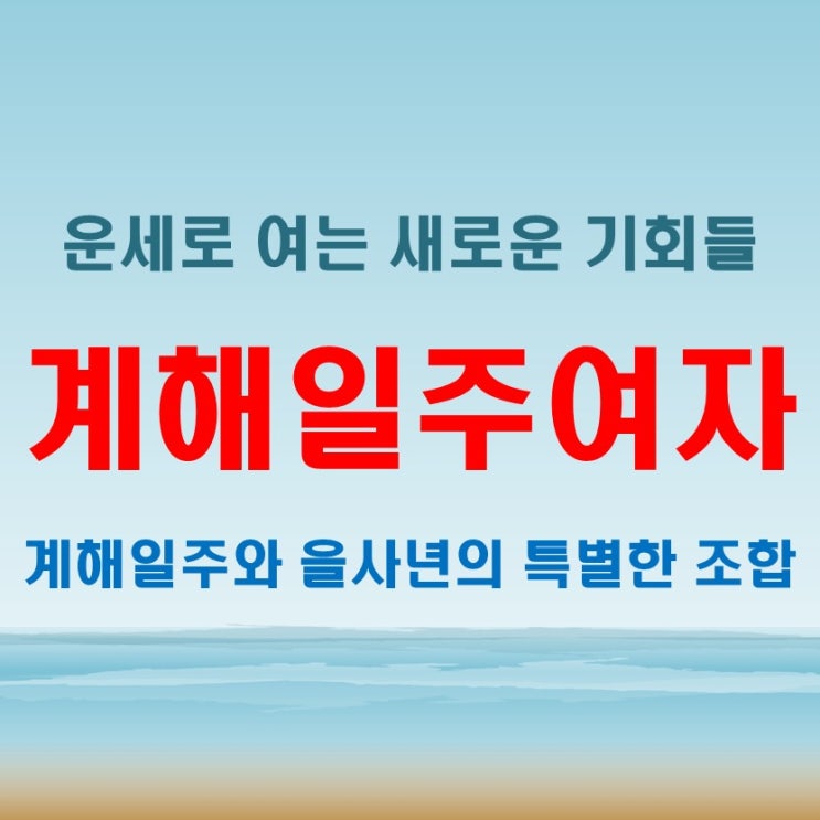  계해일주여자 운세와 을사년 조합, 성공과 실패의 요인