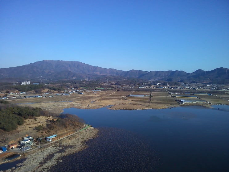   2023년 1월, 봄을 기다리는 충남 보령 진죽 저수지 드론 촬영 