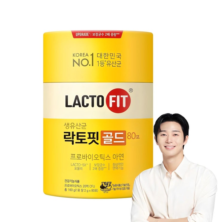  락토핏 골드 80포, 160g, 하루 1개로 간편하게 장 건강 챙기기