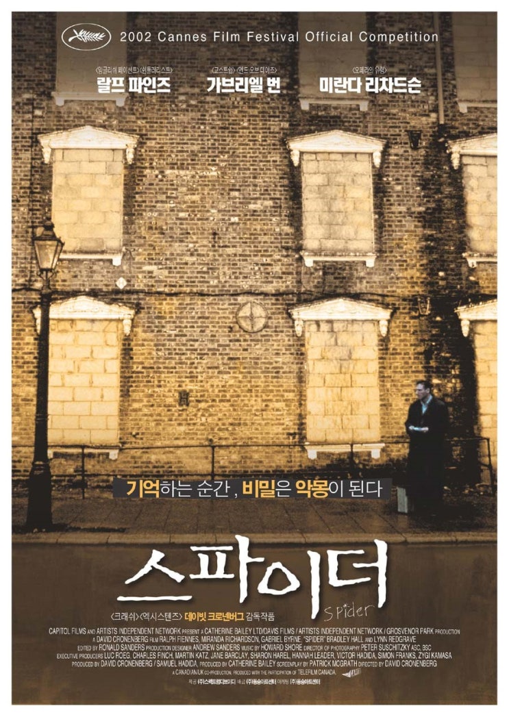  영화 스파이더 (Spider 2002)