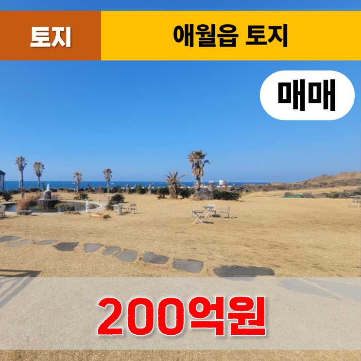  《제주도토지매매》 애월읍 해안도로 토지 매매