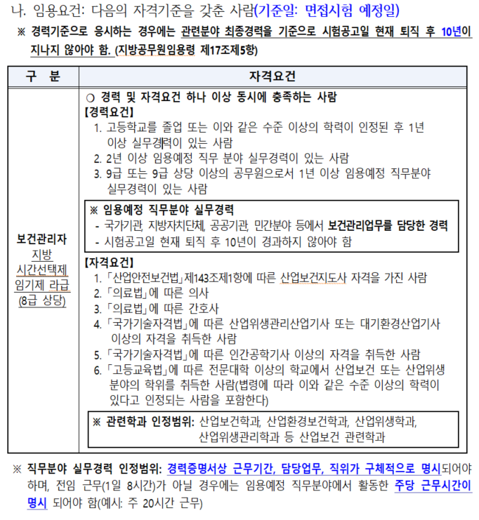  [계약직,경력] 대구 달서구청 보건관리자 채용(연봉, 급여, 공무원)