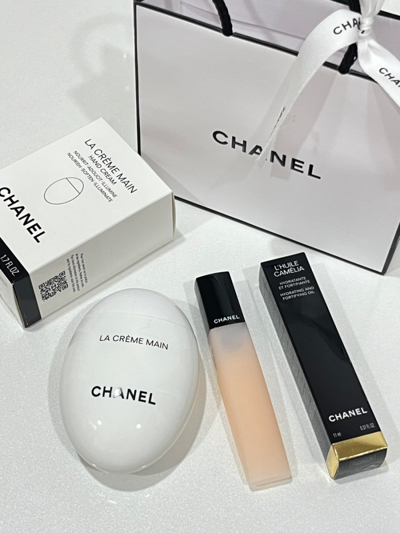 샤넬 :: 라 크렘 망 핸드크림, 큐티클 오일 르 윌 까멜리아 네일 트리트먼트 후기