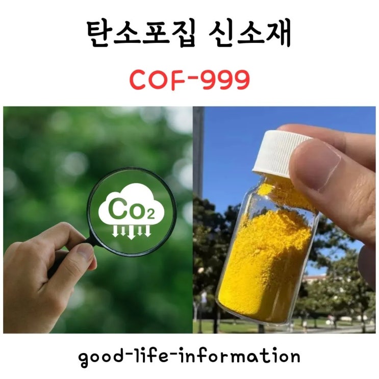 탄소포집의 신소재 개발 완성 COF-999의 탄생 탄소포집의 신소재 개발 완성 COF-999의 탄생