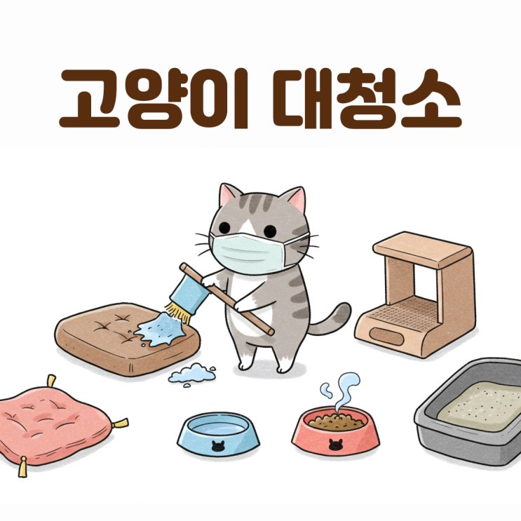 고양이 용품 청소 방법과 주기