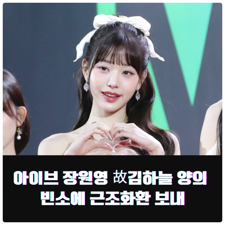 <b>아이브 장원영</b> 故김하늘 양의 빈소에 <b>근조화환</b> 보내